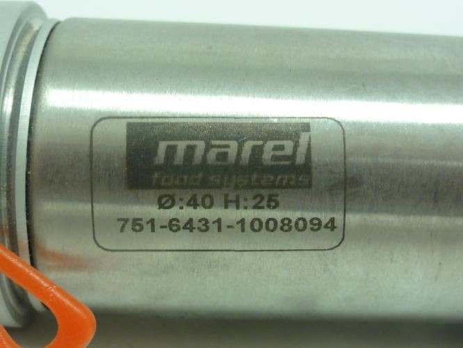Marel 751-6431-1008094; Air Cylinder; 40mm Bore; 25mm Stroke