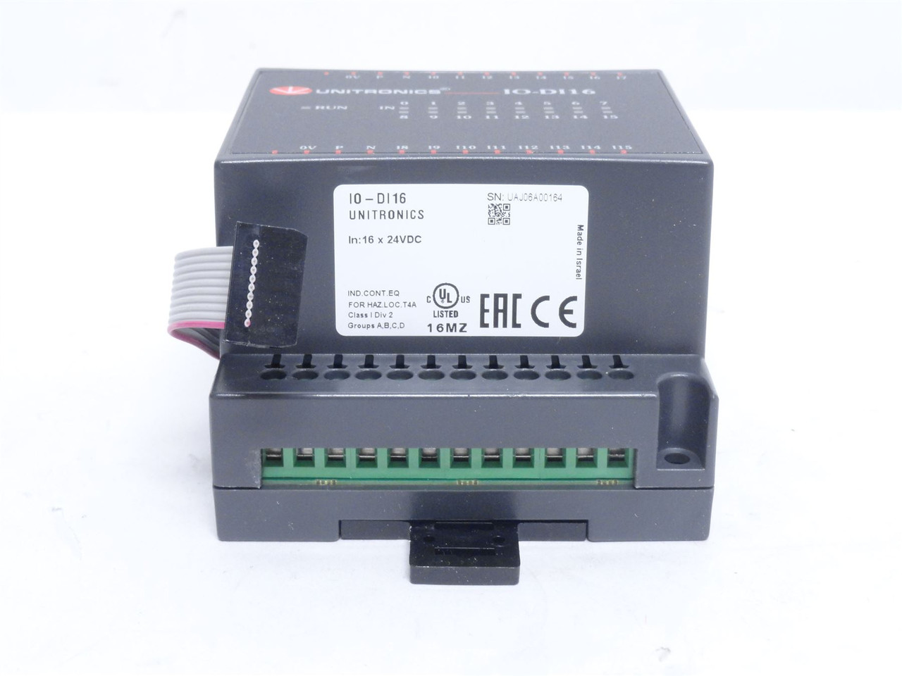 Unitronics IO-D116; Digital Input Splice Module; 16 x 24VDC