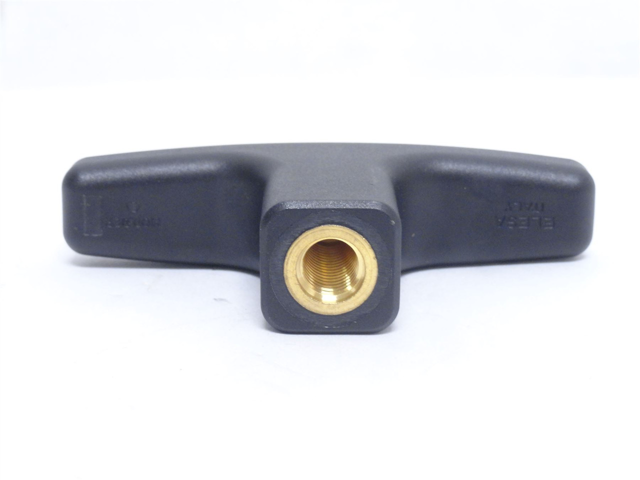 Elesa L.652/95 B-M10-C9; Threaded Tee Handle 32478; Black