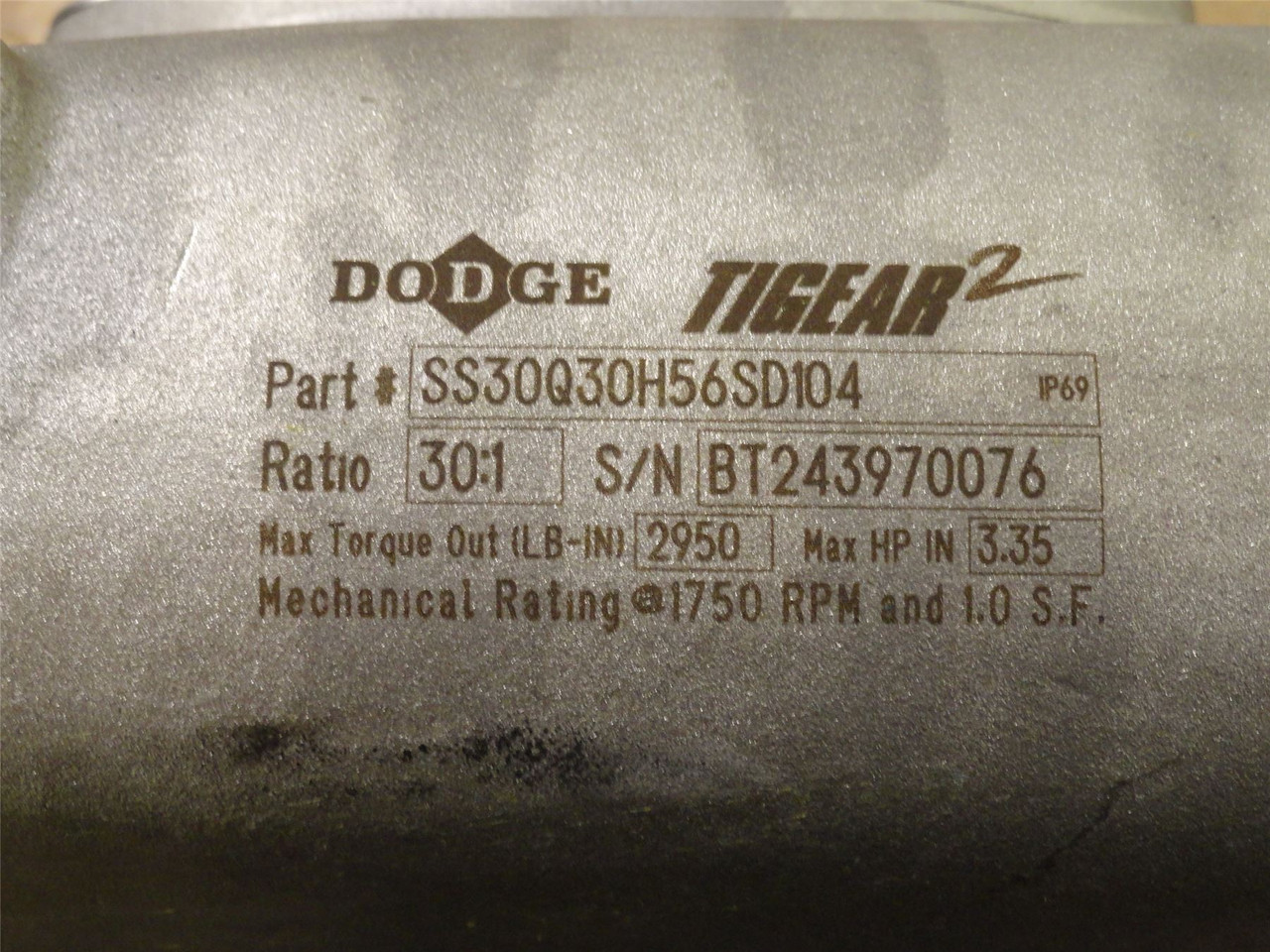 Dodge SS30Q30H56SD104; Gearbox; SS; 30:1 Ratio