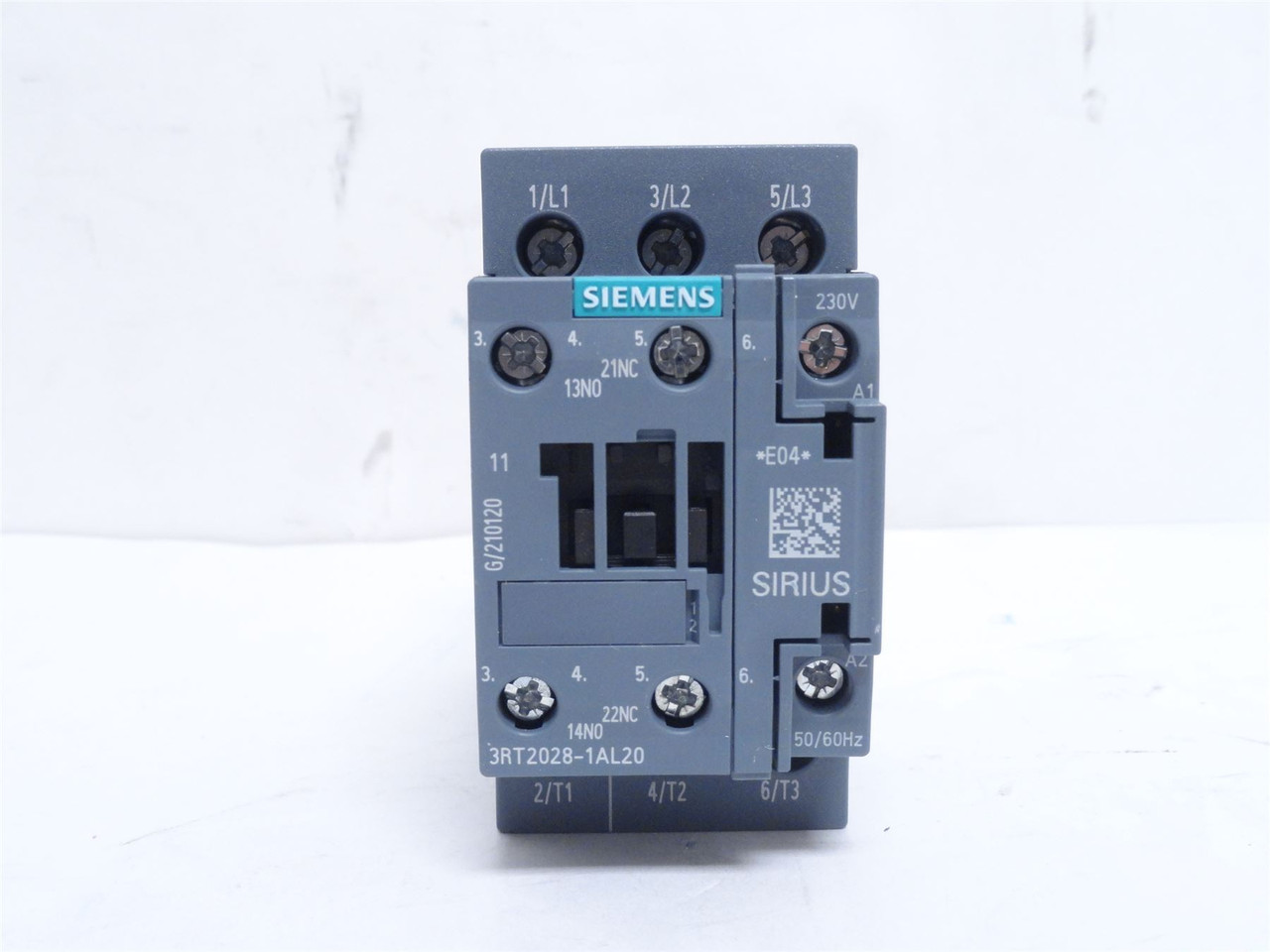 Siemens 3RT2028-1AL20; Contactor 38A; 39; 600VAC; Coil 230VAC
