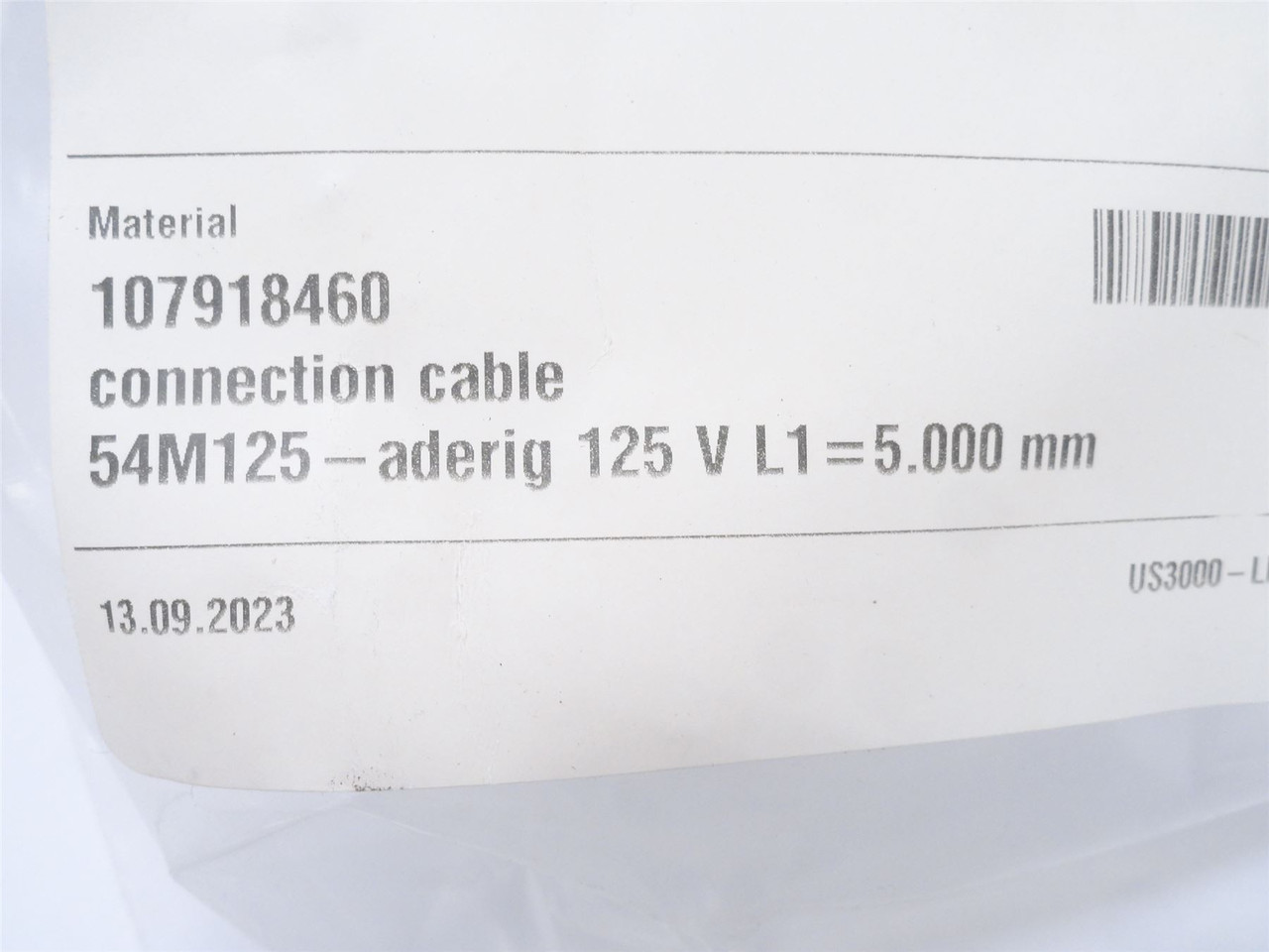 Multivac 107918460; Connection Cable; 5-Pin; 5m Long