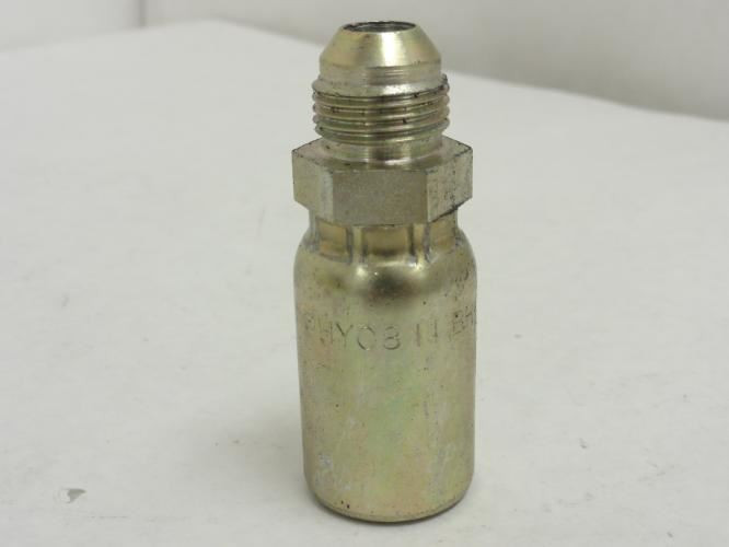 Parker HY08-BH4N; Crimp Coupler 1/2 JIC to # 8 Hose