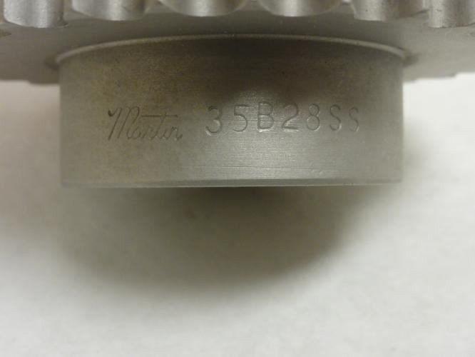 Martin 35B28SS-1/2NK; SS Sprocket # 35 28T 1/2"ID No Keyway