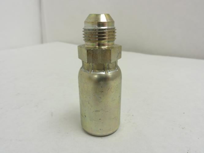 Parker 103HY-8-8; Crimp Coupler 1/2 JIC to # 8 Hose