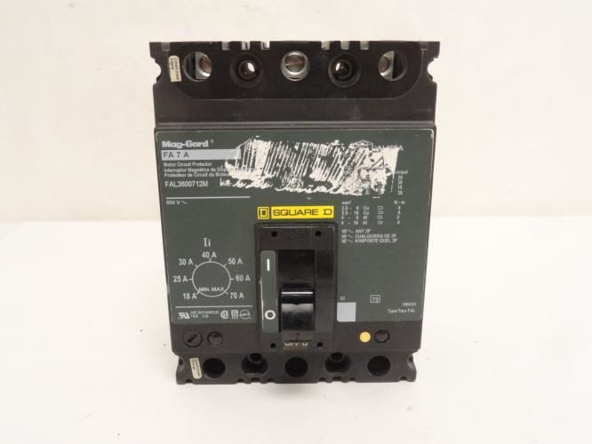 Square D FAL3600712M; Circuit Breaker; 7A; 3P; 600VAC