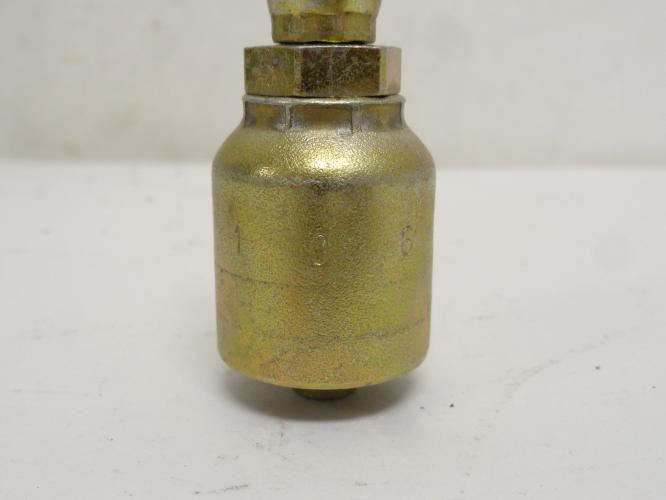 Parker 10643-4-6; Crimp Hydraulic Hose Fitting; 3/8 JIC Swivel