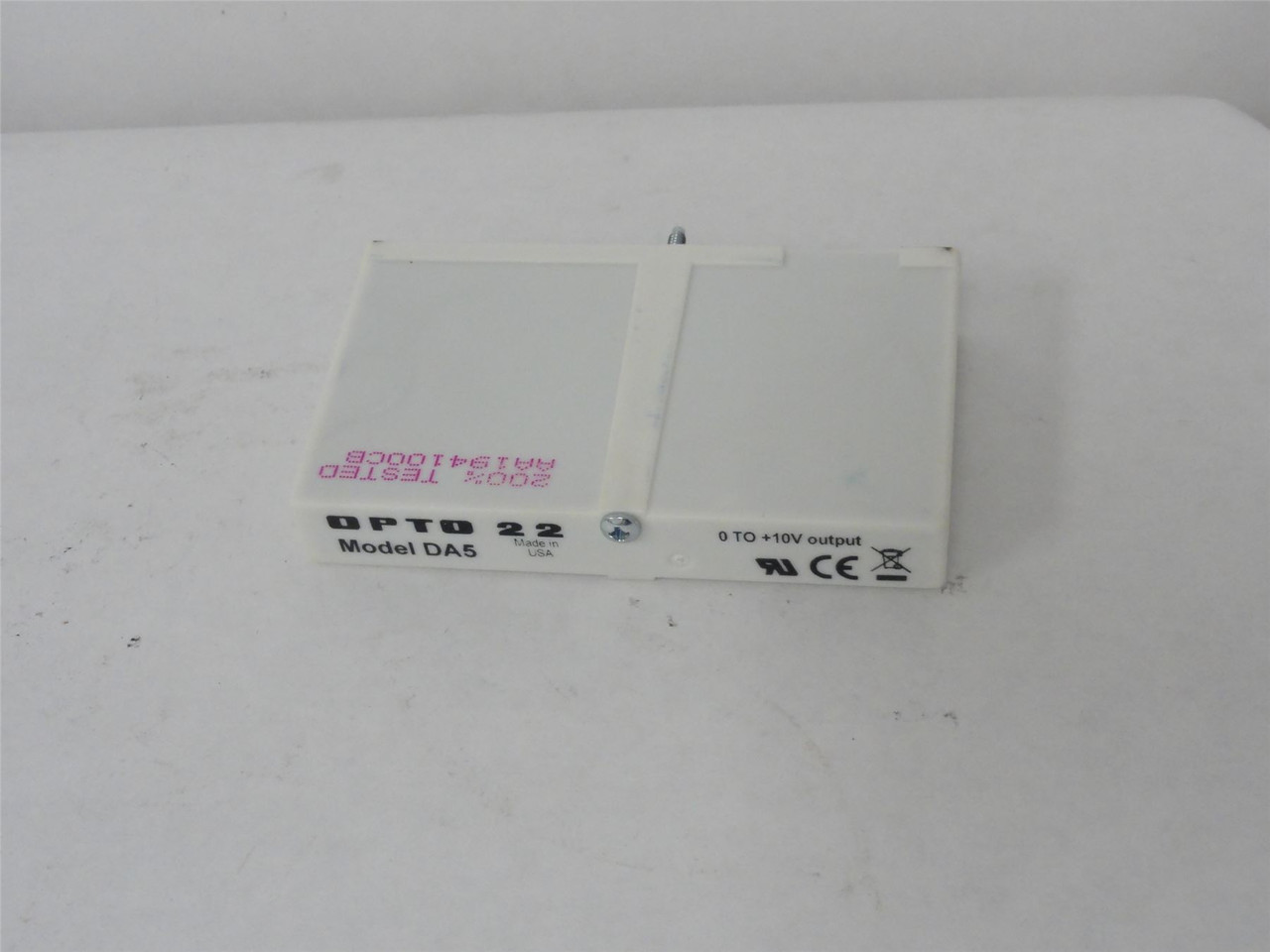 Opto 22 Model DA5; Module; Analog; 0 to 10VDC; 70mA; 12 Bits