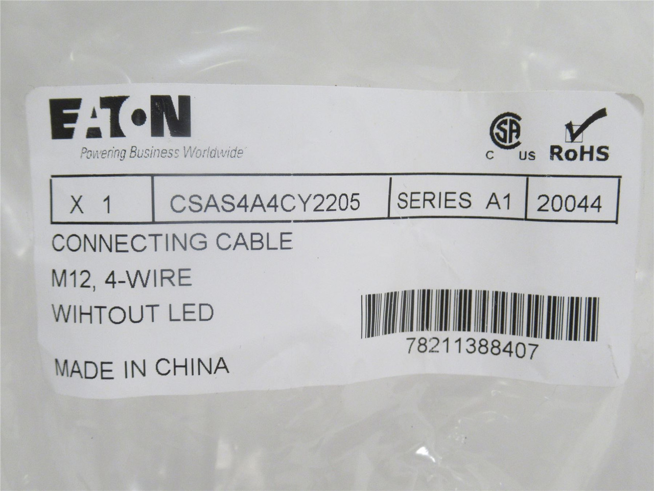 Eaton CSAS4A4CY2205; Micro-Connector Cable; 4-pin 5m Length