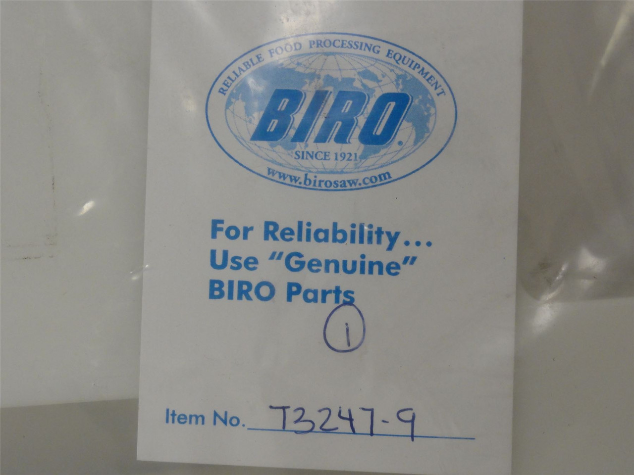 Biro T3247-9; Feed Handle; Nylon; Lexan Hopper