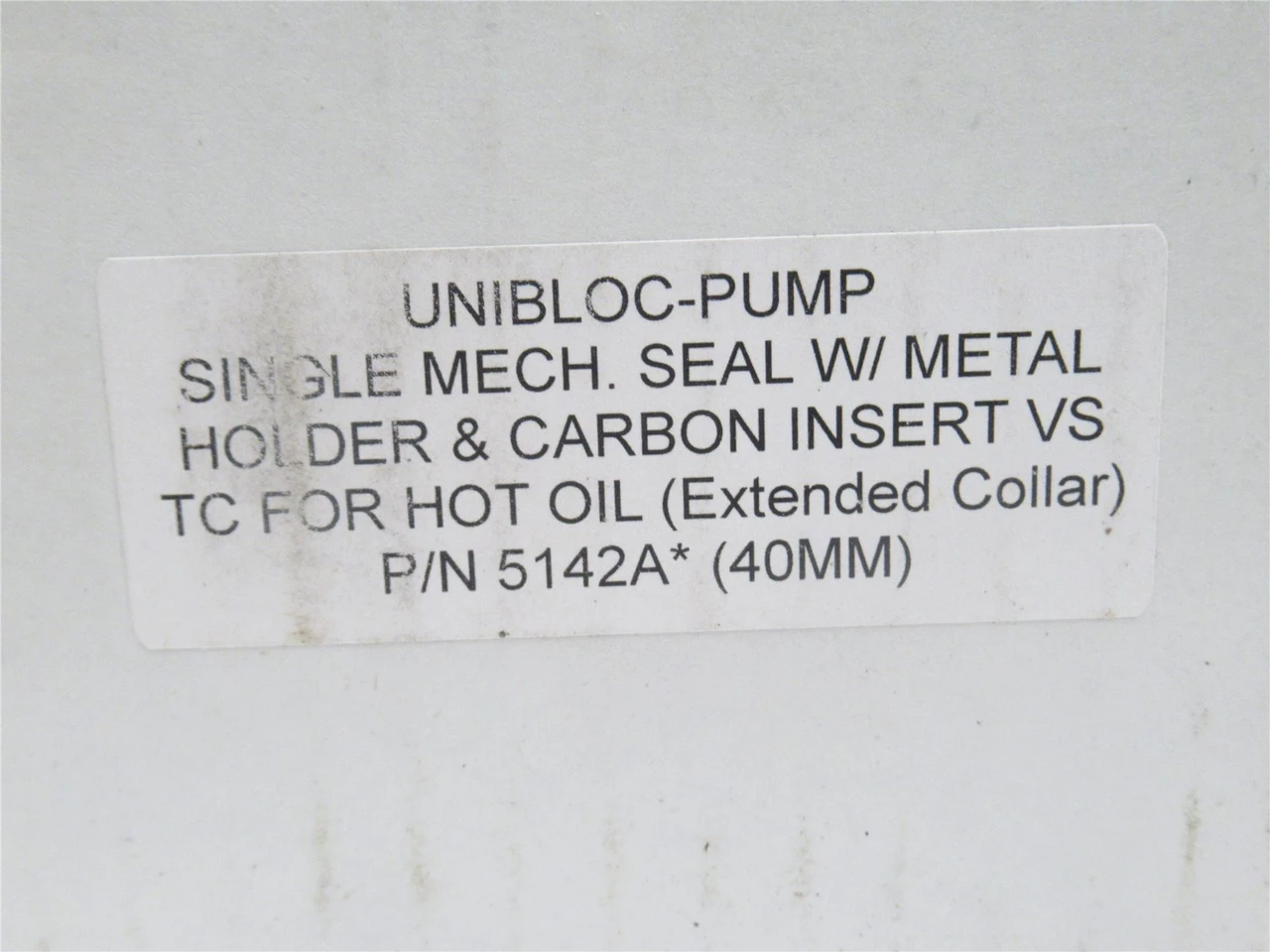 Unibloc-Pump 5142A; Pump Shaft Seal Assembly