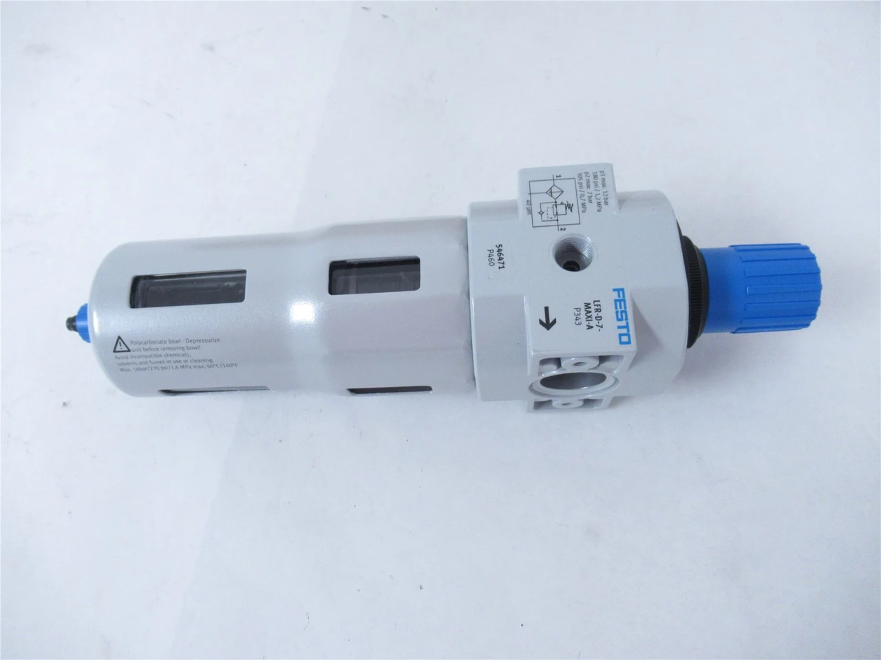 Festo LFR-D-7-MAXI-A; Pneumatic Filter Regulator 28-180 PSI