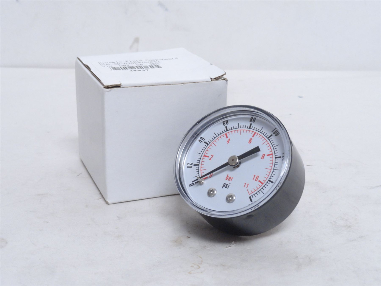 Dynamic Fluid CDS-5P-010D; Pressure Gauge; 0-160PSI; 1/4NPT