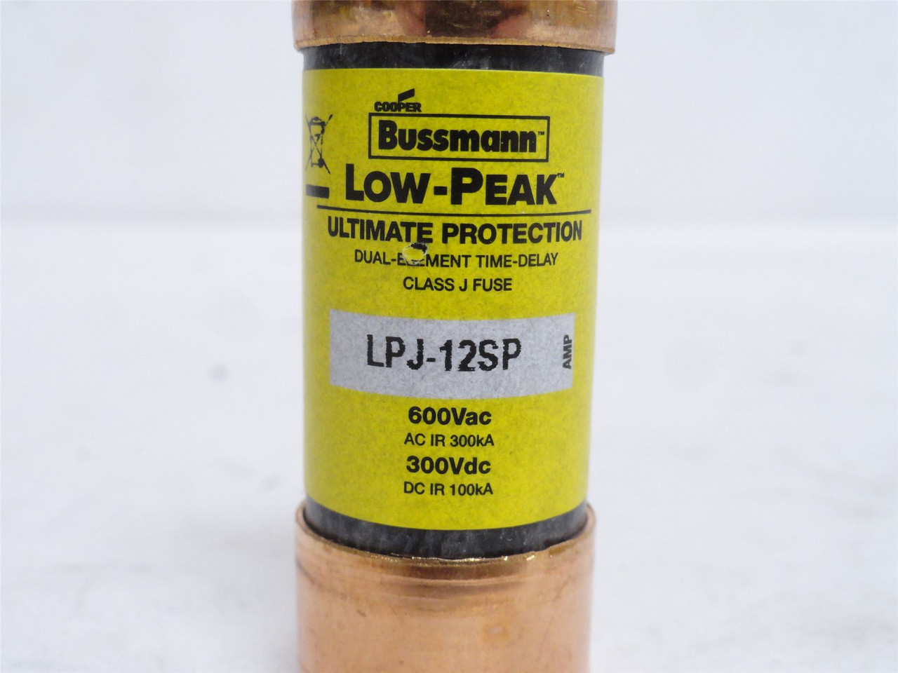 Bussmann LPJ-12SP; Time Delay Fuse; 12A; 600VAC/300VDC