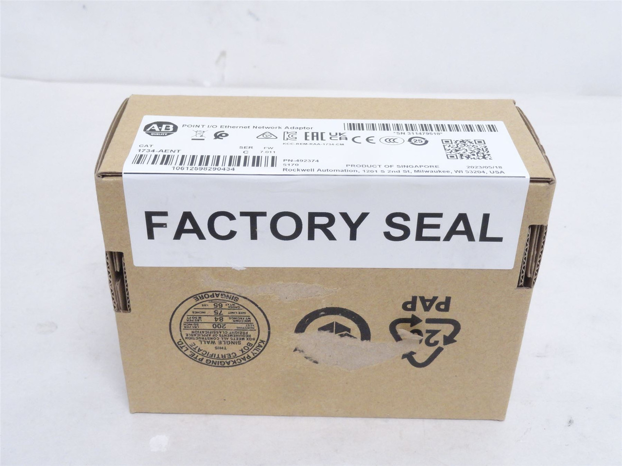 Allen-Bradley 1734-AENT;  EtherNet/IP Adapter; 24VDC; 10A