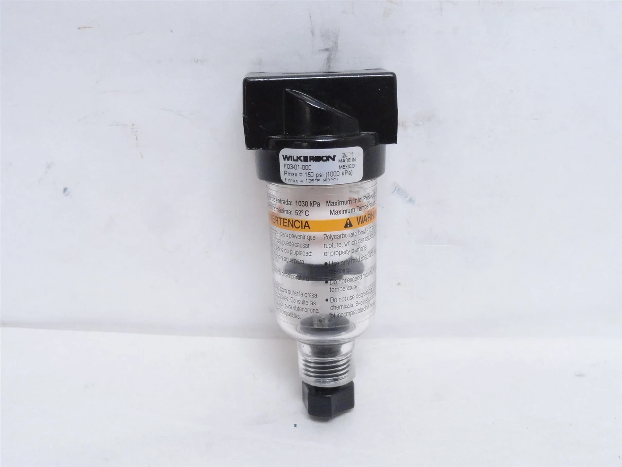 Wilkerson F03-01-000; Particulate Filter; 1/8NPT; 150PSI