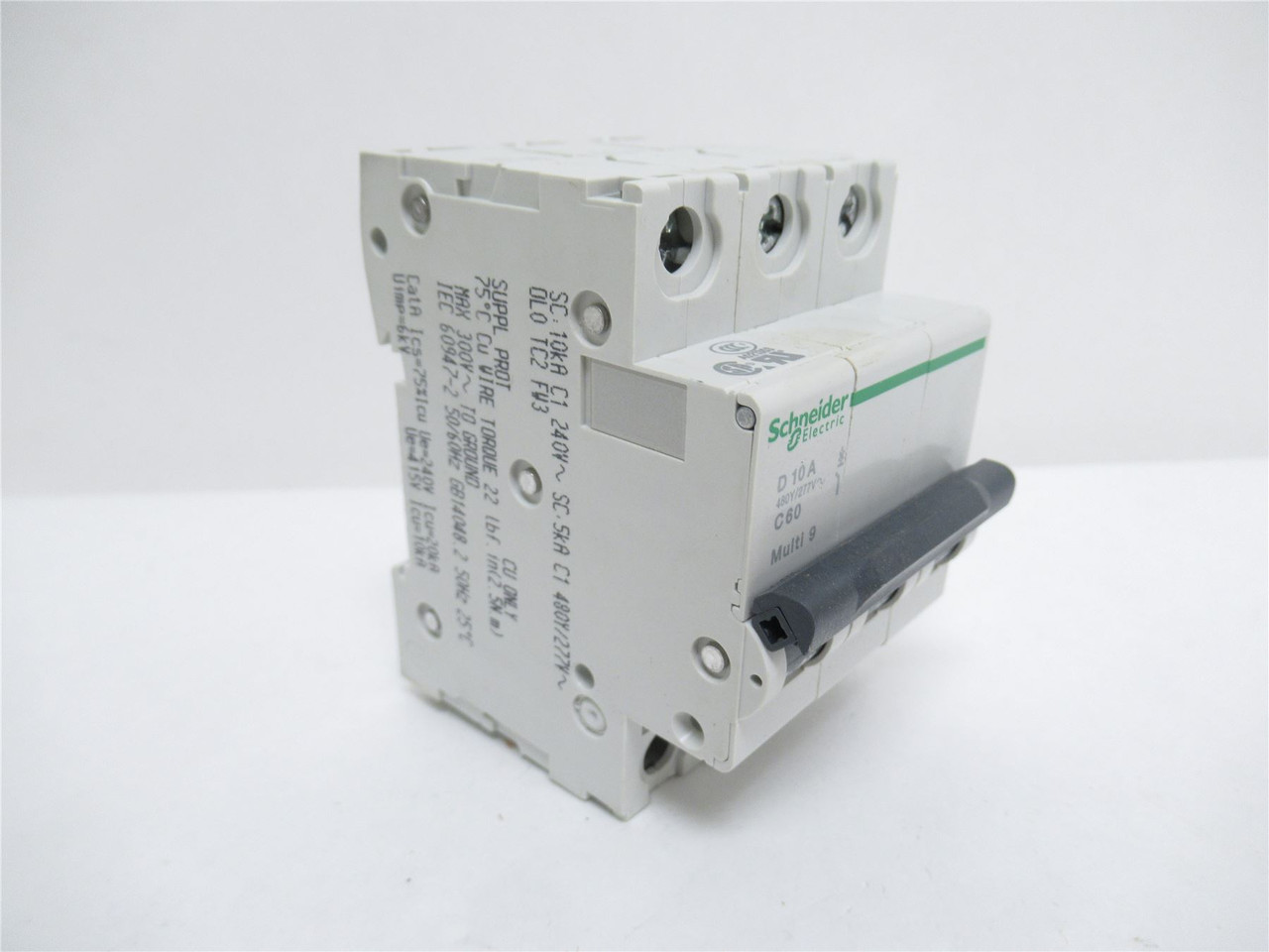 Schneider MG24538; Mini Circuit Breaker; 10A; 480VAC; 3P
