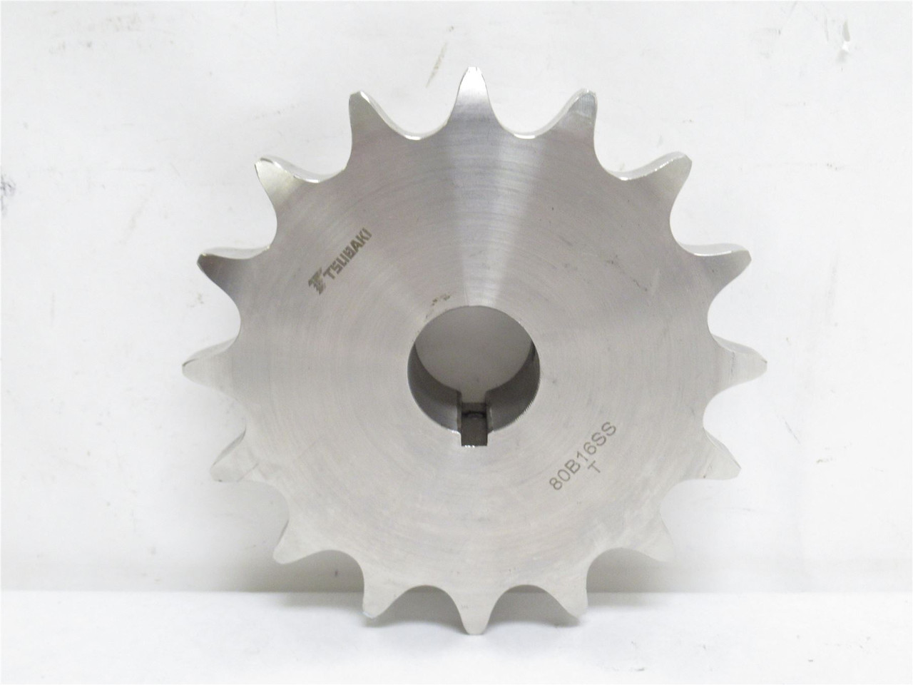 Tsubaki 80B16SS-1-1/4; Sprocket #80; SS; 16 Teeth; 1-1/4"ID