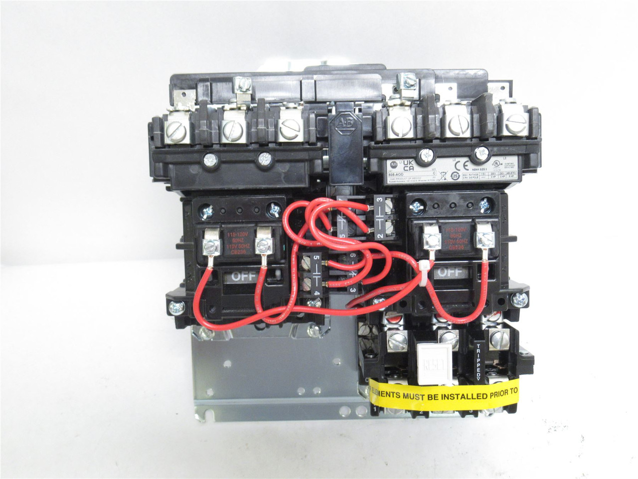 Allen-Bradley 505-AOD; Reversing Starter 18A 600V Coil: 120V