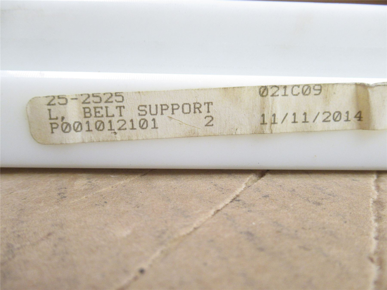 JBT 25-2525; Left Side Belt Support; 20-3/4" Long