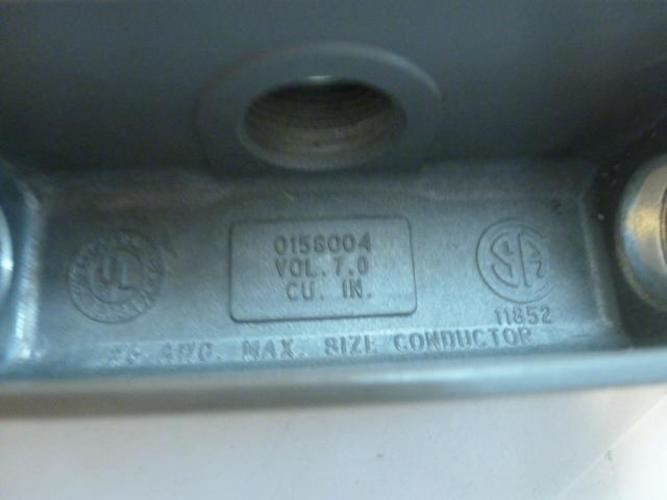 Killark OT-2; Conduit Body; Tee; 3/4" Aluminum