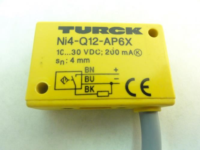Turck Ni4-Q12-AP6X; Proximity Sensor; 10-30VDC; 200mA