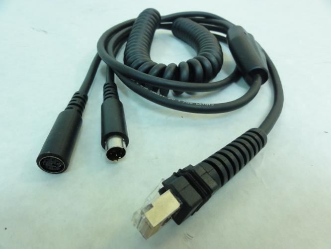 Datalogic CAB-437; Cable; KBW; PS/2; Coiled;  9' Length