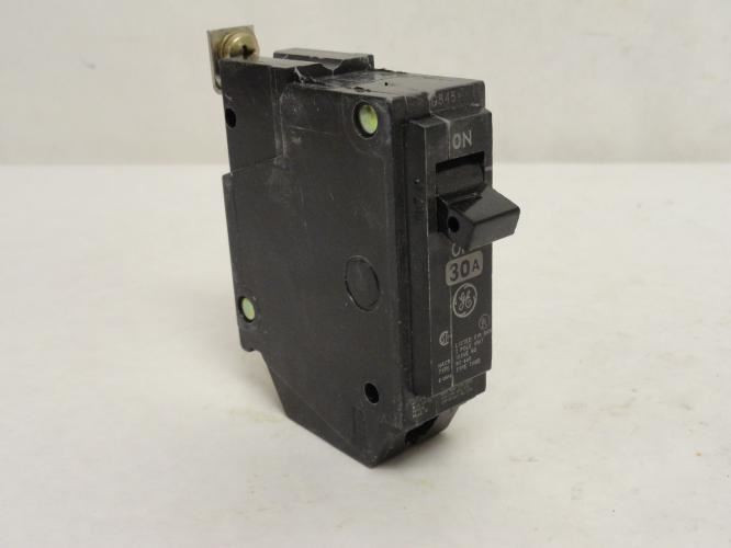 GE THQB1130; Circuit Breaker; 30A; 1P; 120/240VAC; Bolt-On