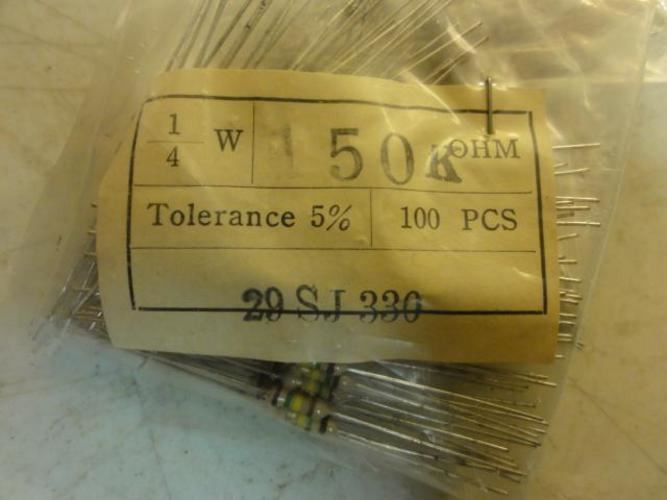 MFG- MDL-Unkn80966; LOT-400; Resistors; 150K Ohms; 1/4W