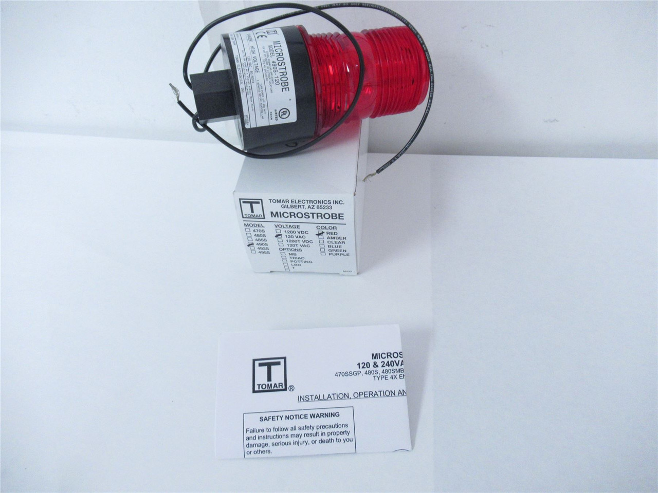 Tomar 490S-120; MicroStrobe 120VAC Red 50/60Hz