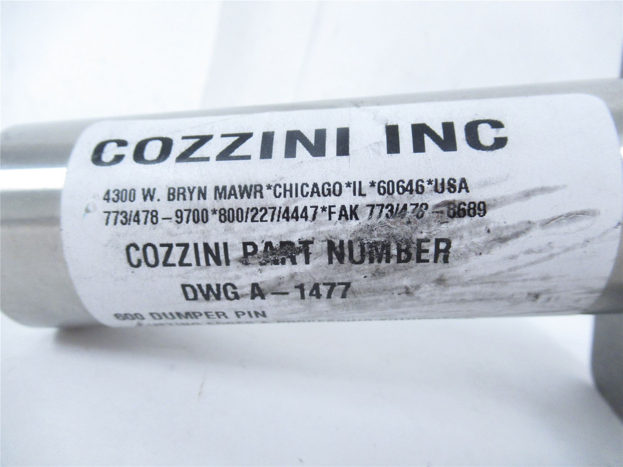 Cozzini DWGA1477; Dumper Pin 600 SS