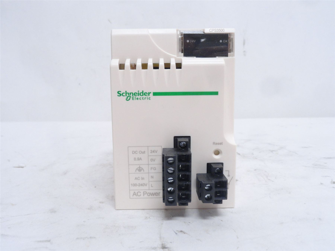 Schneider BMXCPS3500; Power Supply; 100-240VAC In; Out 0-24VDC
