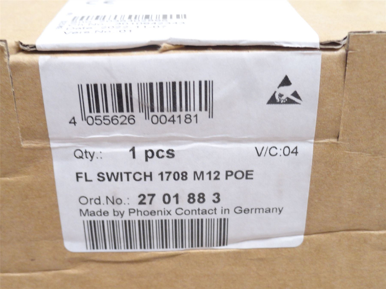 Phoenix 1708M12POE; Industrial Ethernet Switch 2701883; 24VDC