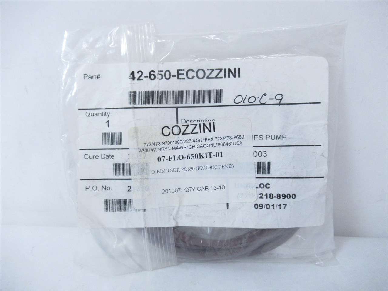 Cozzini 07FLO650KIT01; O Ring Set; PD650ProductEnd