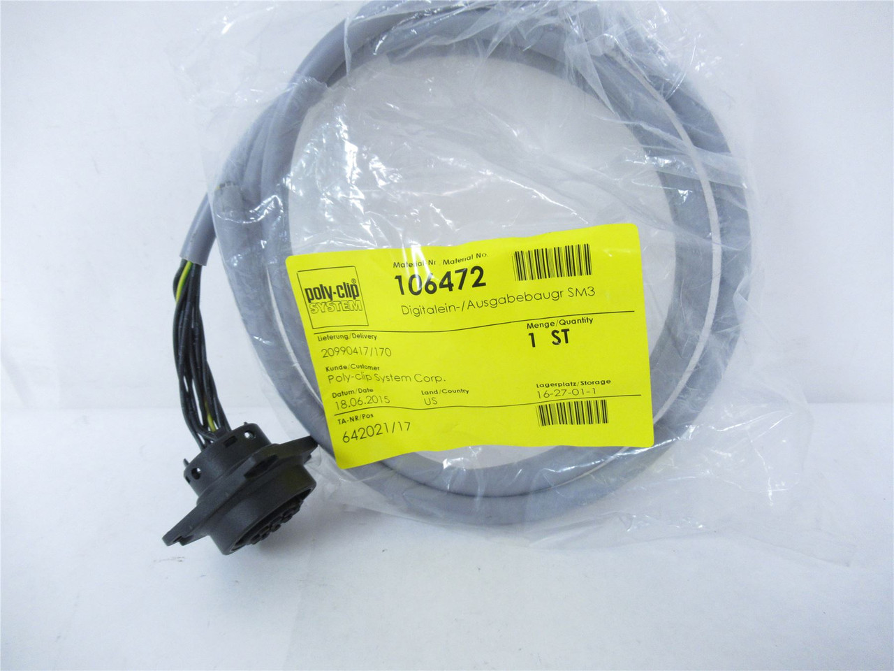 Poly Clip 106472; Cable 12 Pin Socket Female