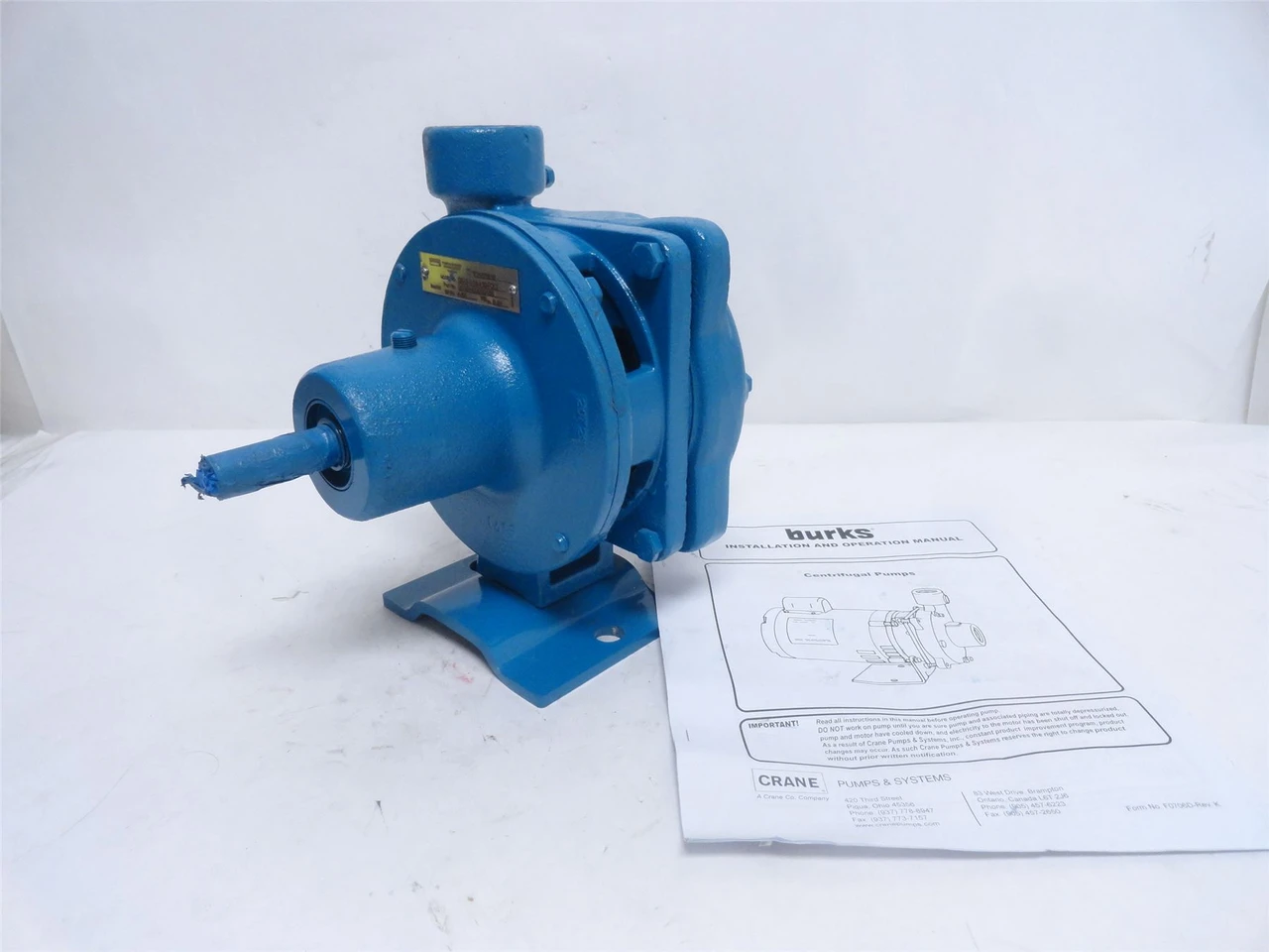 Burks GNA5-1-1/4-4.50-FOC2; Pump 1-1/2NPT-In 1-1/4NPT-Out