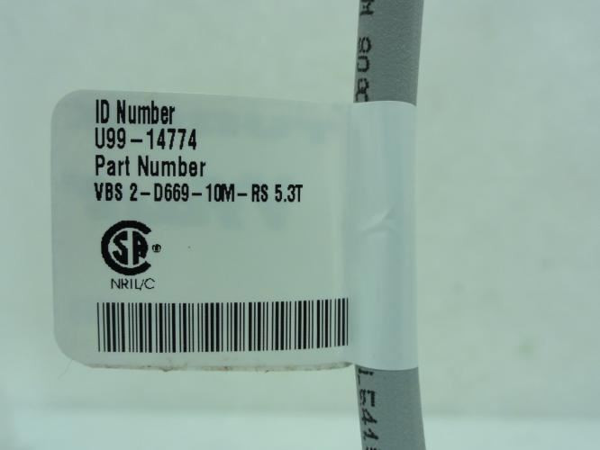 Turck VBS 2-D669-10M-RS 5.3T; Valve Plug; U99-14774; 10m; 24VDC
