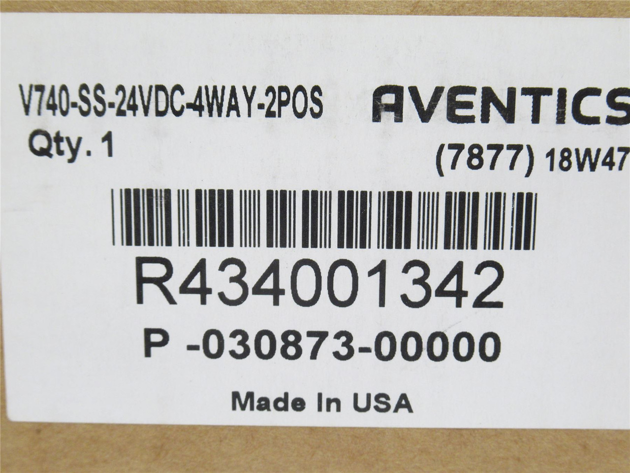 Aventics R434001342; Air Directional Valve; 150PSI; 24VDC