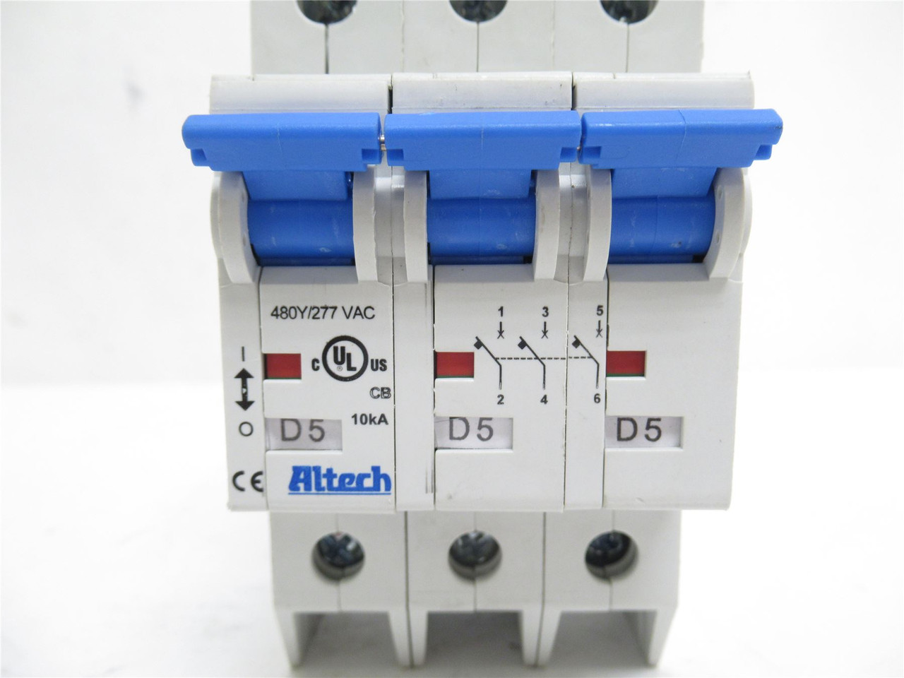 Altech 3DU5L; Circuit Breaker; 5A; 3P; 277/480VAC
