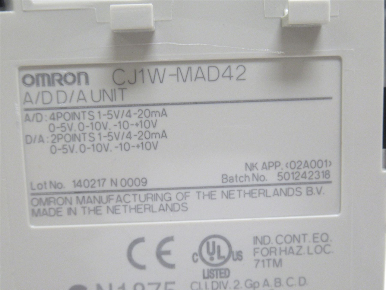 Omron CJ1W-MAD42; PLC Expansion Module 5VDC