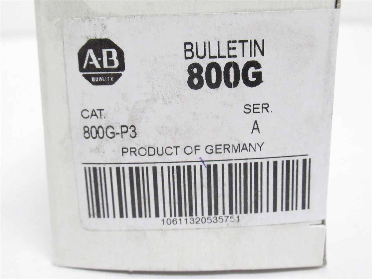 Allen-Bradley 800G-P3; Pilot Light; Green; Size: 30mm