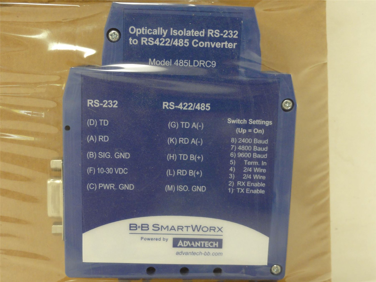B+B SmartWorx 485LDRC9; Converter; RS-232 to RS422/485