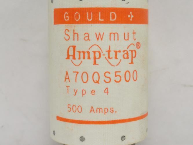 Gould A70QS500; Semiconductor Fuse; 500A; 700VAC/DC; Type: 4