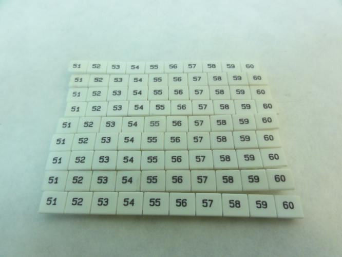 Altech MT2/H-51-60; Lot-9 Marking Tags; Nos 51-60