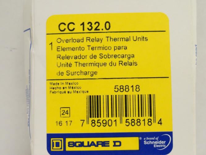Square D CC132.0; Thermal Overload Unit; Series: CC