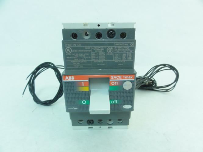 ABB T1N100TWS-25Amp; Tmax Circuit Breaker; 25A; 3P; 480VAC