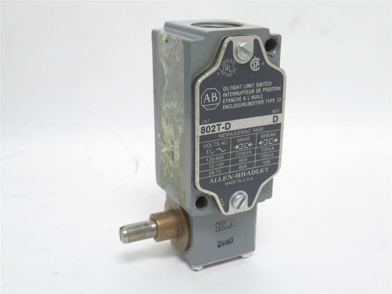 Allen-Bradley 802T-D; Limit Switch; 10A; 600VAC