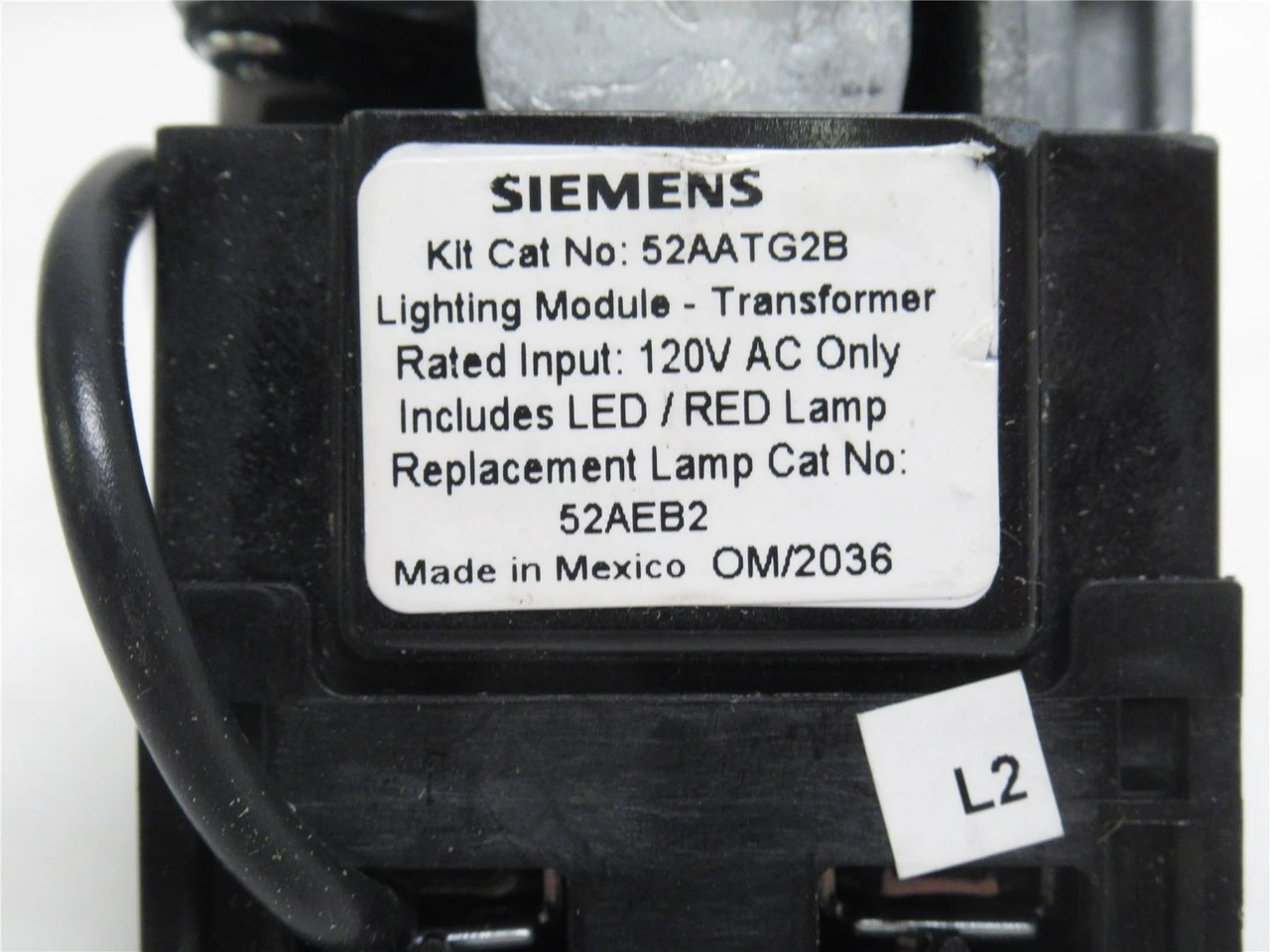 Siemens 52PT6G2AB; Illuminated Pushbutton; Red; 120VAC; 30mm
