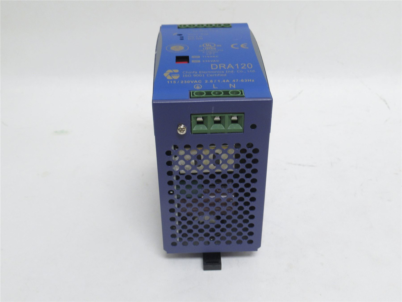 Chinfa DRA120-24FSA; Power Supply; 115/230VAC In; 24VDC Out