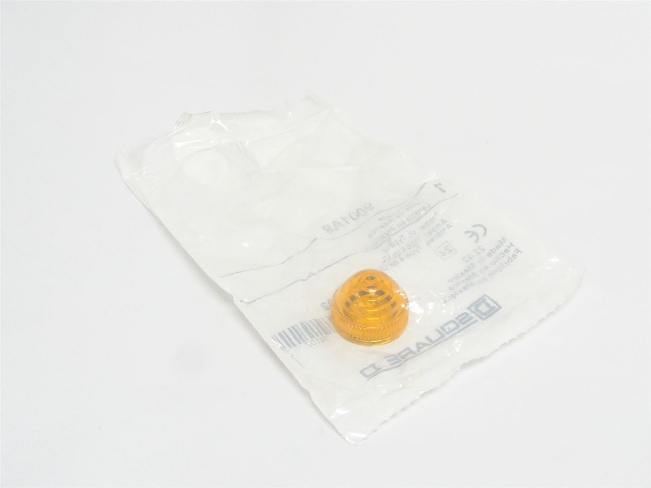 Square D 9001A9; Domed Plastic Amber Cap; Size: 30mm